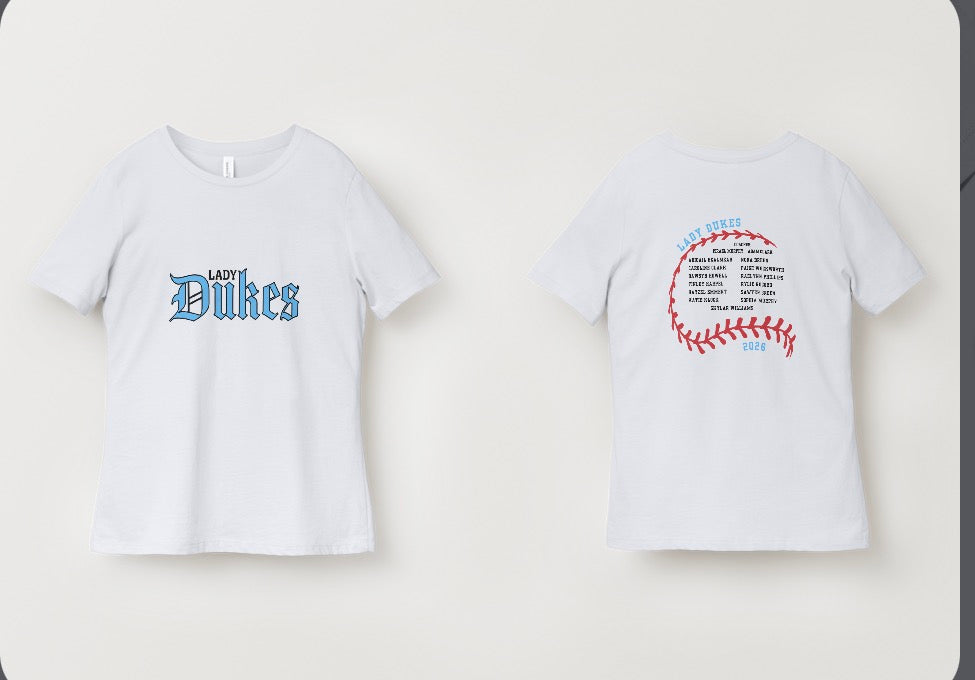 Lady Dukes Team T-Shirt - White
