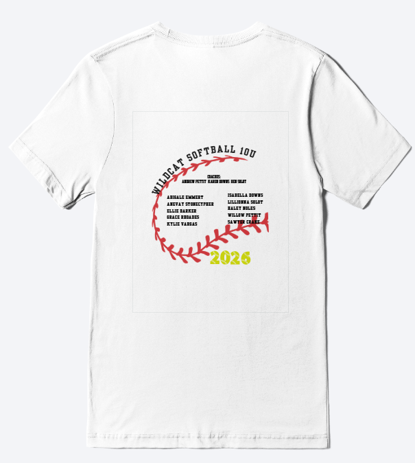 Wildcats Team T-Shirt (Front & Back Print)