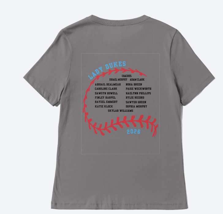 Lady Dukes Team T-Shirt - Gray